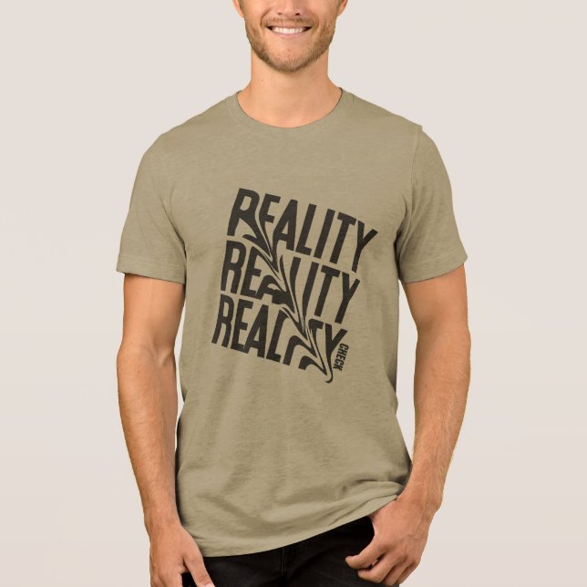 Camiseta Triblenda Black & White Distorted Reality Typography T-Shirt (Anverso)