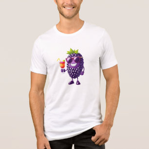 Camiseta Triblenda Blackberry Fun vacaciones alegres bebida tropical