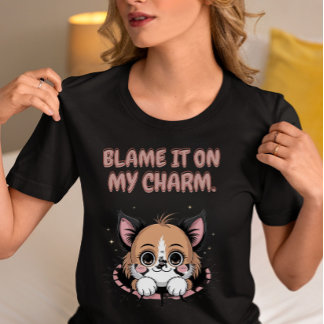 Camiseta Triblenda Blame It On My Charm Puppy
