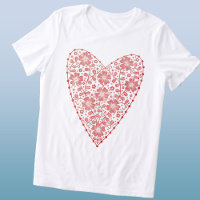 Blanco Rojo Escandinavo Corazón