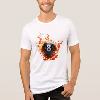 Camiseta Triblenda Blazing 8 Ball - Fiery Pool Ball Ilustracion