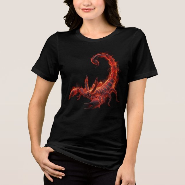 Camiseta Triblenda Blazing Scorpion Mythical Creature Fantasy Art (Anverso)