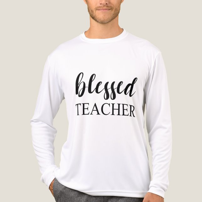 Camiseta Triblenda Blessed Teacher Typography (Anverso )
