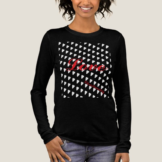 Camiseta Triblenda blk longsleeve love in red fruit of the spirit (Anverso)