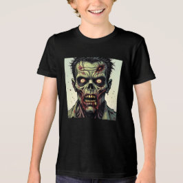 Camiseta Triblenda Bloody Zombie Face Comic Pop Art Halloween