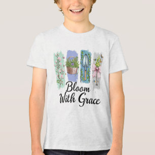 Camiseta Triblenda Bloom con arte floral Grace Garden