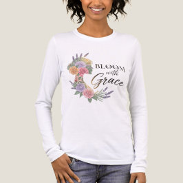 Camiseta Triblenda Bloom con Grace Elegent Floral Woman Silhouette