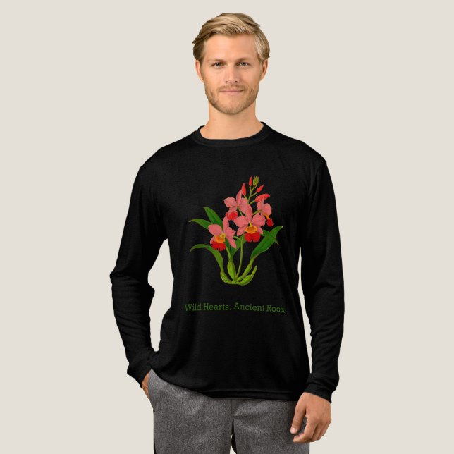Camiseta Triblenda Bloom de orquídeas salvajes (Anverso Completo)