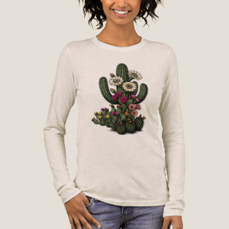 Camiseta Triblenda Blooming Cactus Botanical Art