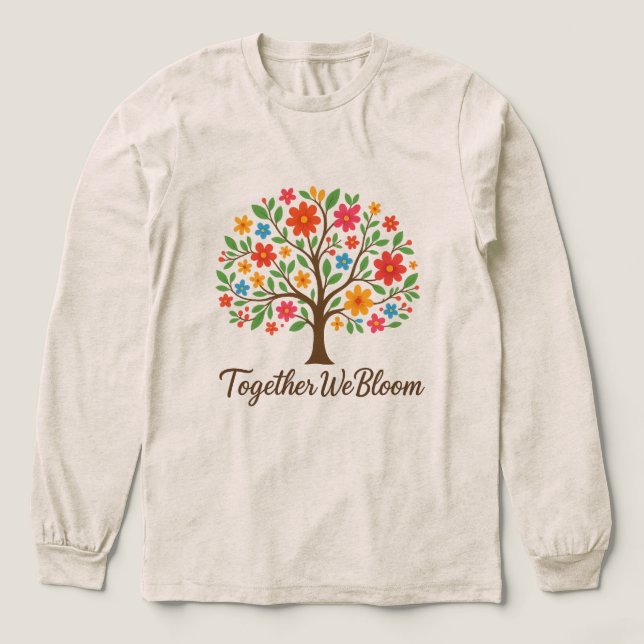 Camiseta Triblenda Blooming Floral Tree Long Sleeve Shirt (Diseño traserp)