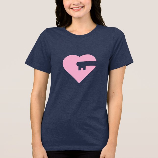Camiseta Triblenda bloqueo de corazón (Anverso)