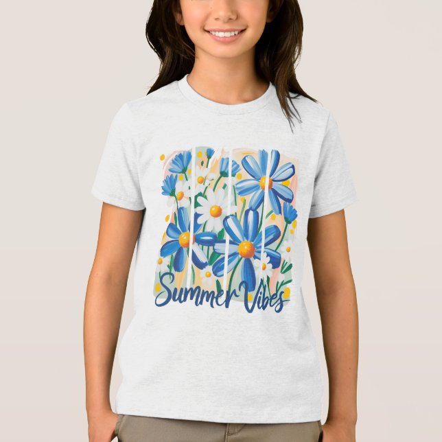 Camiseta Triblenda Blue Daisy (Anverso)