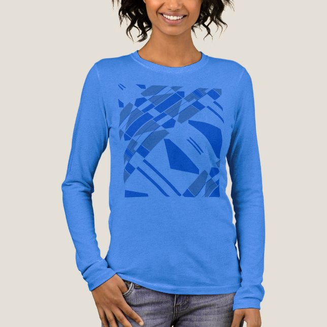 Camiseta Triblenda Blue Gray Diagonal Shapes MCM Southwest-inspired (Anverso)