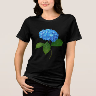 Camiseta Triblenda Blue Hydrangea Floral Tee