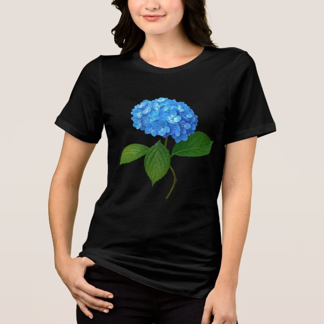 Camiseta Triblenda Blue Hydrangea Floral Tee (Anverso)