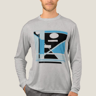 Camiseta Triblenda Blue Light Black Abstract Art inspirado en MCM