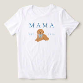 Camiseta Triblenda Blue Mama Golden Doodle Puppy Birthday