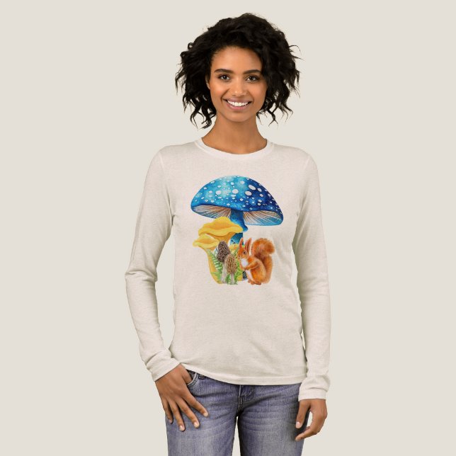 Camiseta Triblenda Blue Mushrooms  (Anverso Completo)