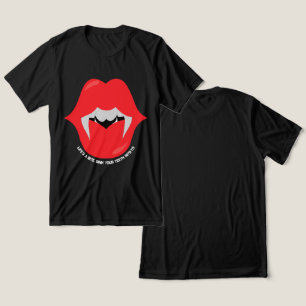 Camiseta Triblenda boca de vampiro con colmillos y dientes