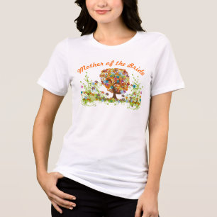 Camiseta Triblenda Boda de árbol de flor caprichoso