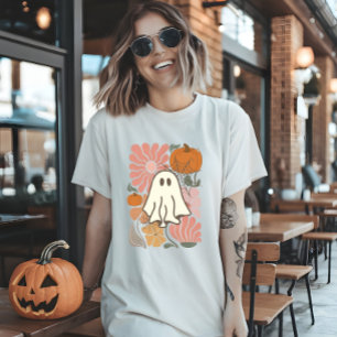 Camiseta Triblenda Boho Floral Cae Fantasma Rosa