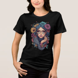 Camiseta Triblenda Boho Floral Girl T-Shirt