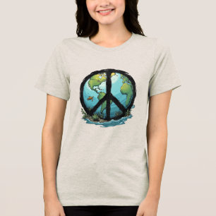 Camiseta Triblenda Boho Hippy 60s 70s Paz Amor