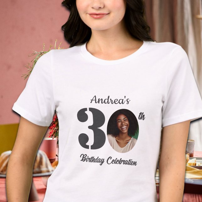 Camiseta Triblenda Bold 30th Birthday Photo Guests (Subido por el creador)