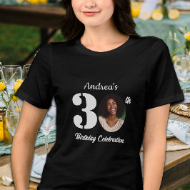 Camiseta Triblenda Bold 30th Birthday Photo Guests