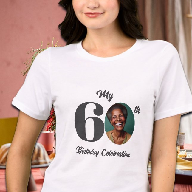 Camiseta Triblenda Bold 60th Birthday Photo  (Subido por el creador)