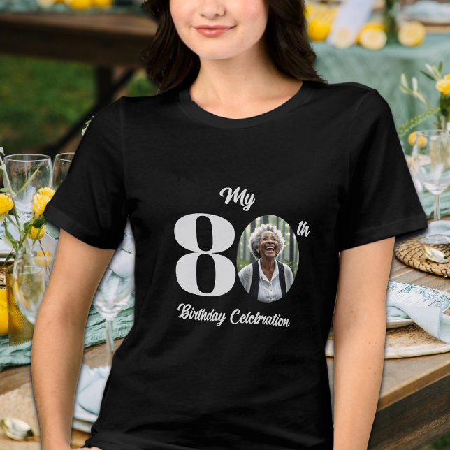 Camiseta Triblenda Bold 80th Birthday Photo  (Subido por el creador)