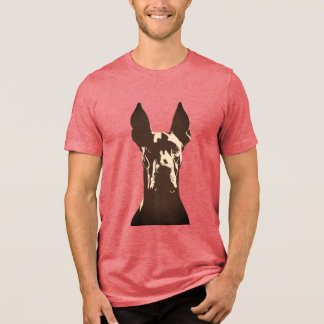 Camiseta Triblenda Bold Great Dane Dog Black and Orange Dog