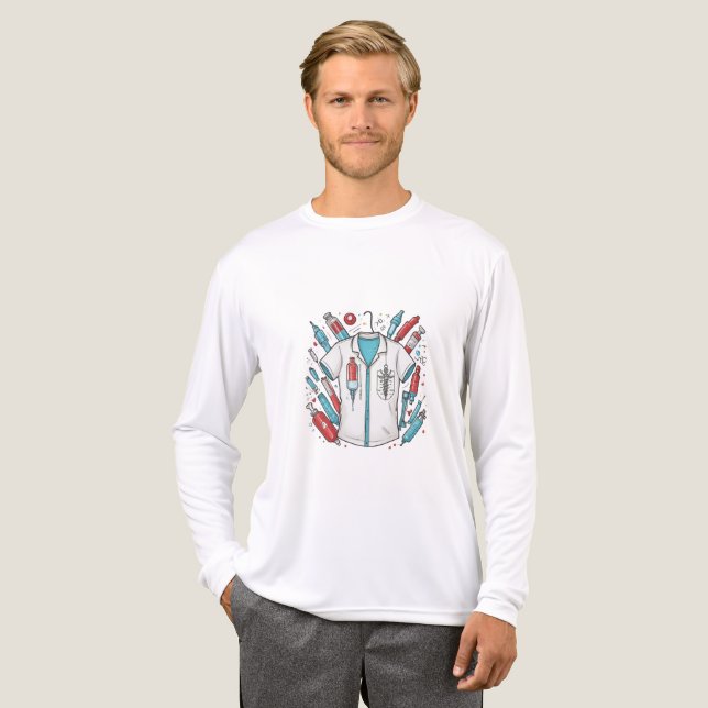 Camiseta Triblenda Bold Medical Sweatshirt – Wings & Syringe Design (Anverso Completo)