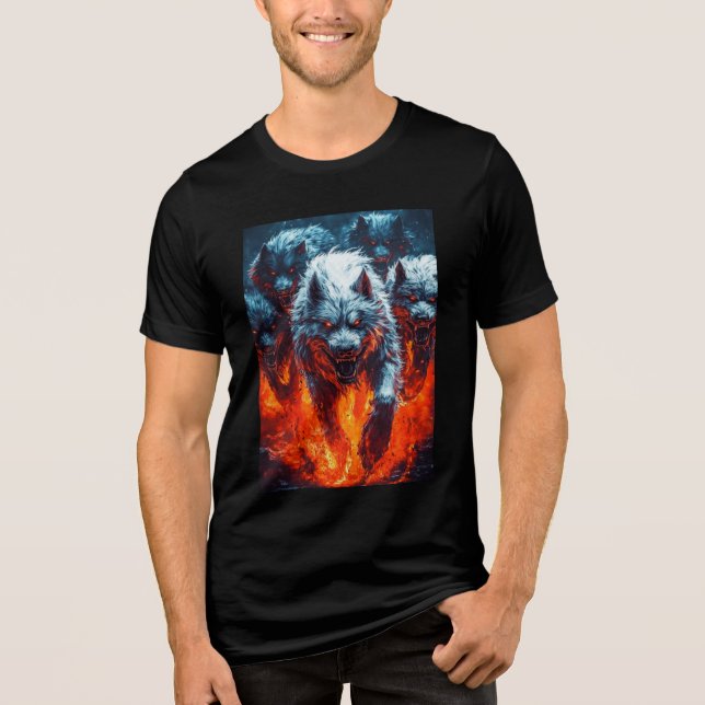 Camiseta Triblenda Bolsa de Wolf Infernal Tri-Blend (Anverso)