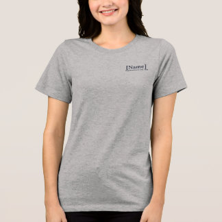 Camiseta Triblenda Bolsillo de colocación de firma de enfermera perso