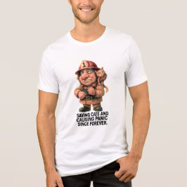 Camiseta Triblenda Bombero de trolls - Salvando gatos y causando páni