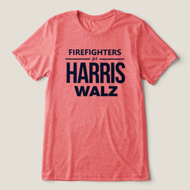 Camiseta Triblenda Bomberos para Harris Walz (Diseño delantero )