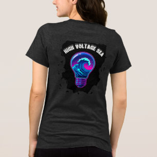 Camiseta Triblenda Bombilla de onda oceánica estética 