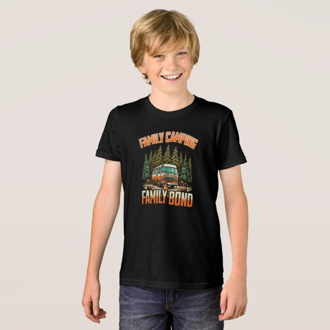 Camiseta Triblenda Bono de camping familiar: diversión al aire libre  (Anverso Completo)