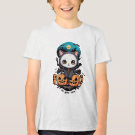 Camiseta Triblenda Boo a ti también | Alas y calabaza de gatos