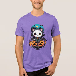 Camiseta Triblenda Boo a ti también | Alas y calabaza de gatos