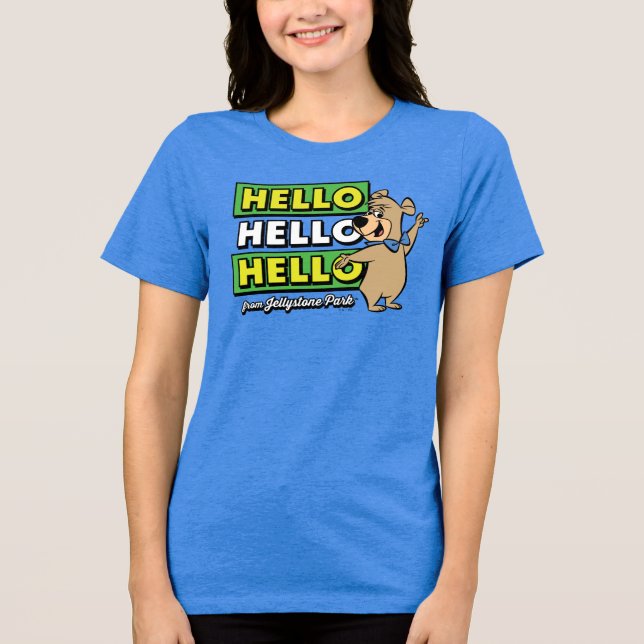 Camiseta Triblenda Boo-Boo Bear Hola Hola Desde Jellystone (Anverso)