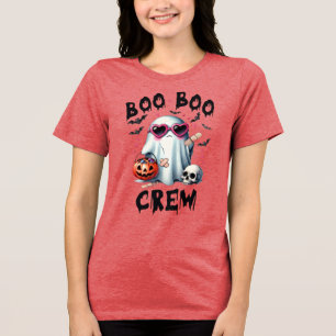 Camiseta Triblenda Boo Boo Crew Fantasma Lindo Halloween