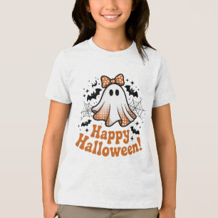 Camiseta Triblenda Boo Halloween revisado fantasmal de niños Hallowee
