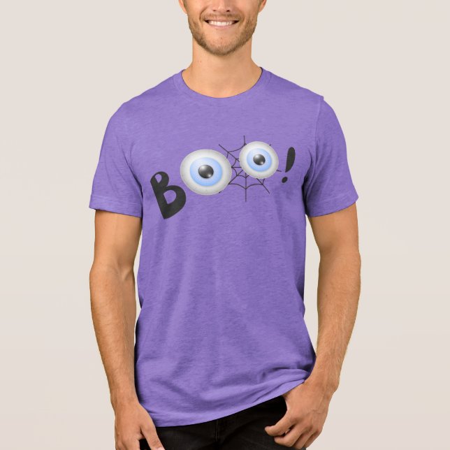 Camiseta Triblenda Boo Spooky Eyeballs | Halloween (Anverso)