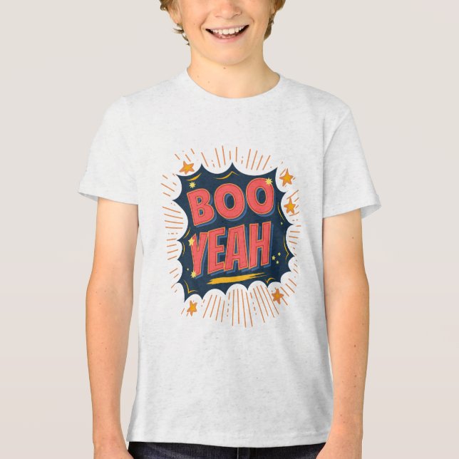 Camiseta Triblenda Boo Yeah Personalizado Stars Trail (Anverso)