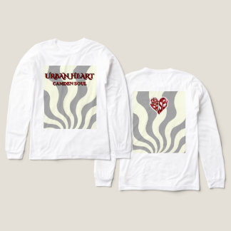 Camiseta Triblenda BOOGIE DOWN BROADWAY, Gris Manga Manga de Manga