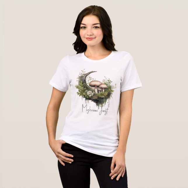 Camiseta Triblenda Bosque de hongos encantados (Anverso Completo)
