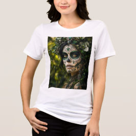 Camiseta Triblenda Bosque Esmeralda Calavera – Botánica Verde
