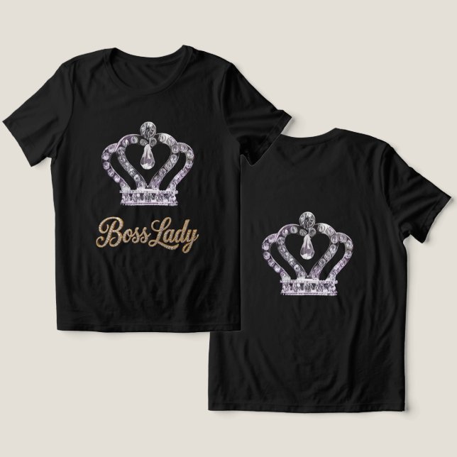 Camiseta Triblenda Boss Lady T-Shirt Tri-Blend Shirt (Diseño Anverso y Reverso)